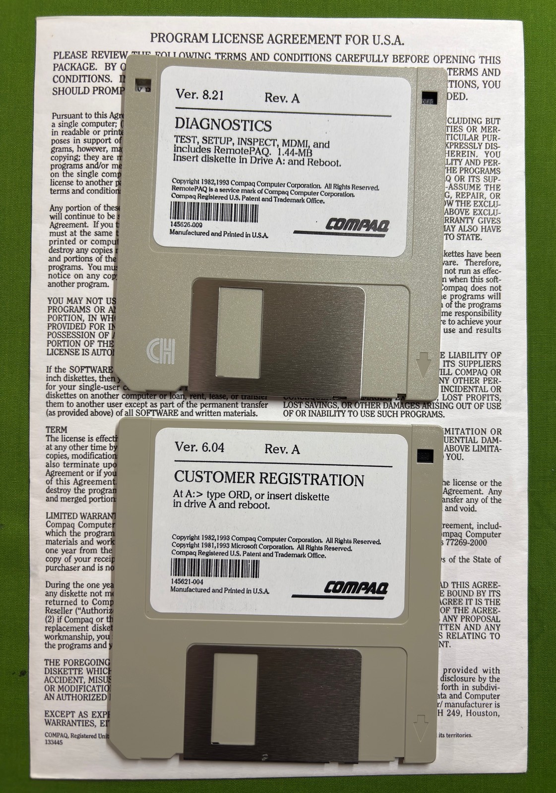 COMPAQ Diagnostics Ver 8.21 Rev A 3.5” diskette TESTED User’s Guide 4/25C+Promos