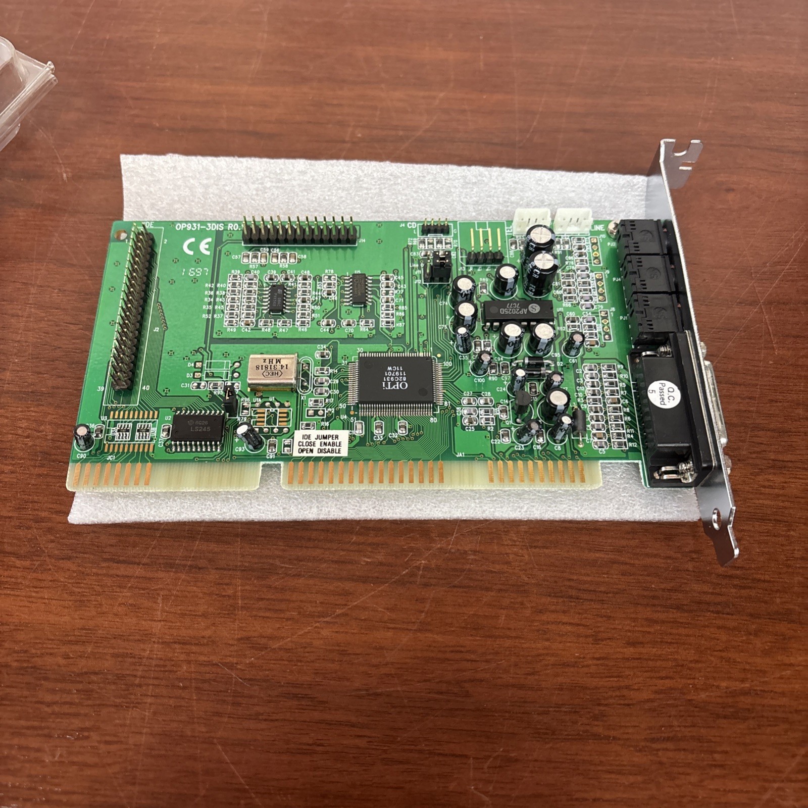Vintage Opti OP931-3DIS Sound Card, Box and 3-1/2″ Floppy Disk