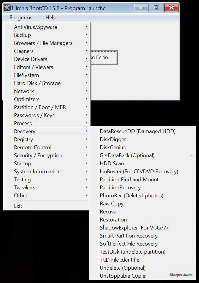 Hiren’s Boot CD – PC Repair, Virus Removal, Clone, Recovery, Password – USB