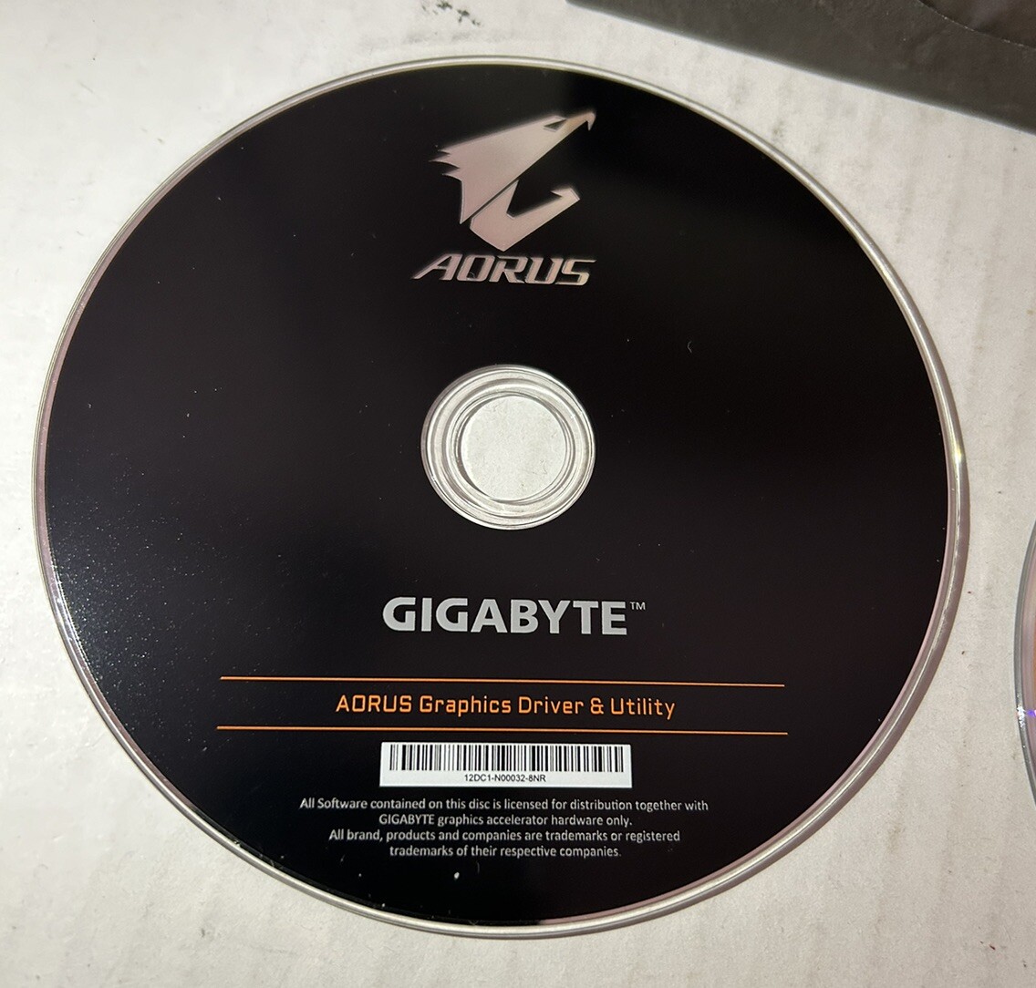 Gigabyte AORUS Graphics Driver and Utility Disc Installation AMD AM4 Series