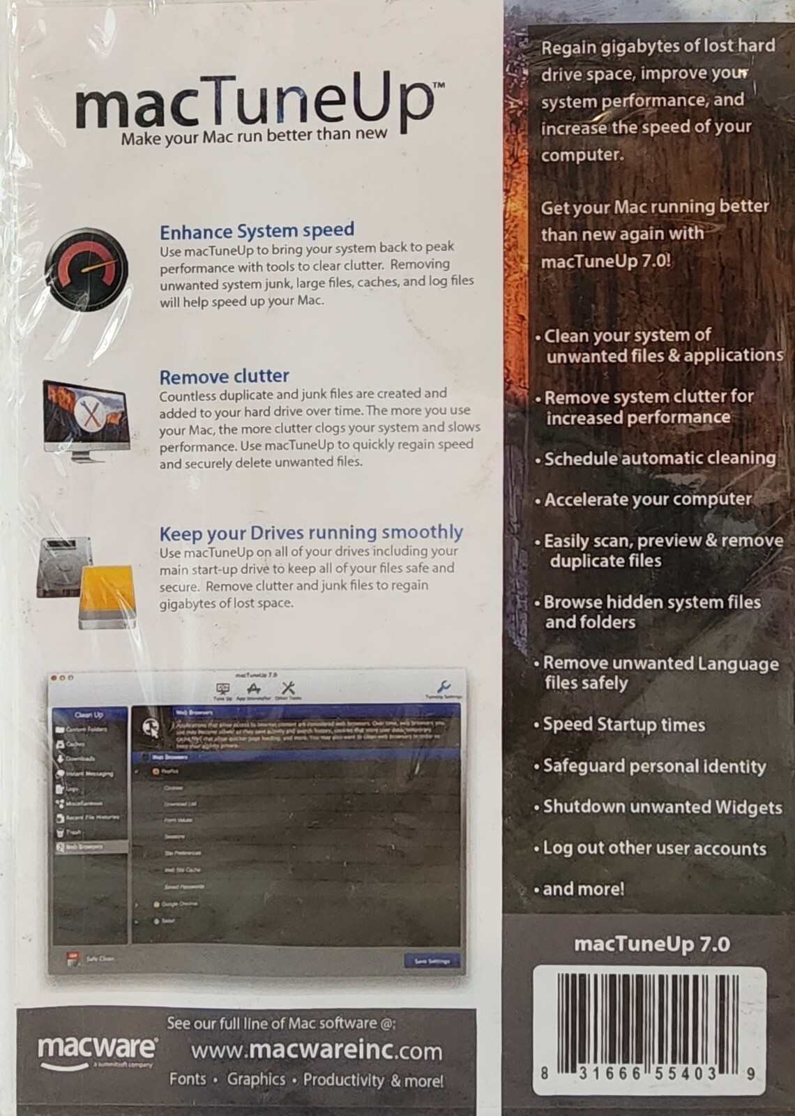 Macware Mac TuneUp 7.0 – Make Your Mac Run Better Than New NIB