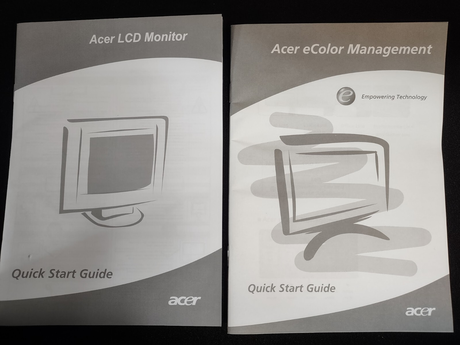 Acer LCD Monitor AL1706 Bundle Lot – CD Disc User Manual Quick Start Guide Docs