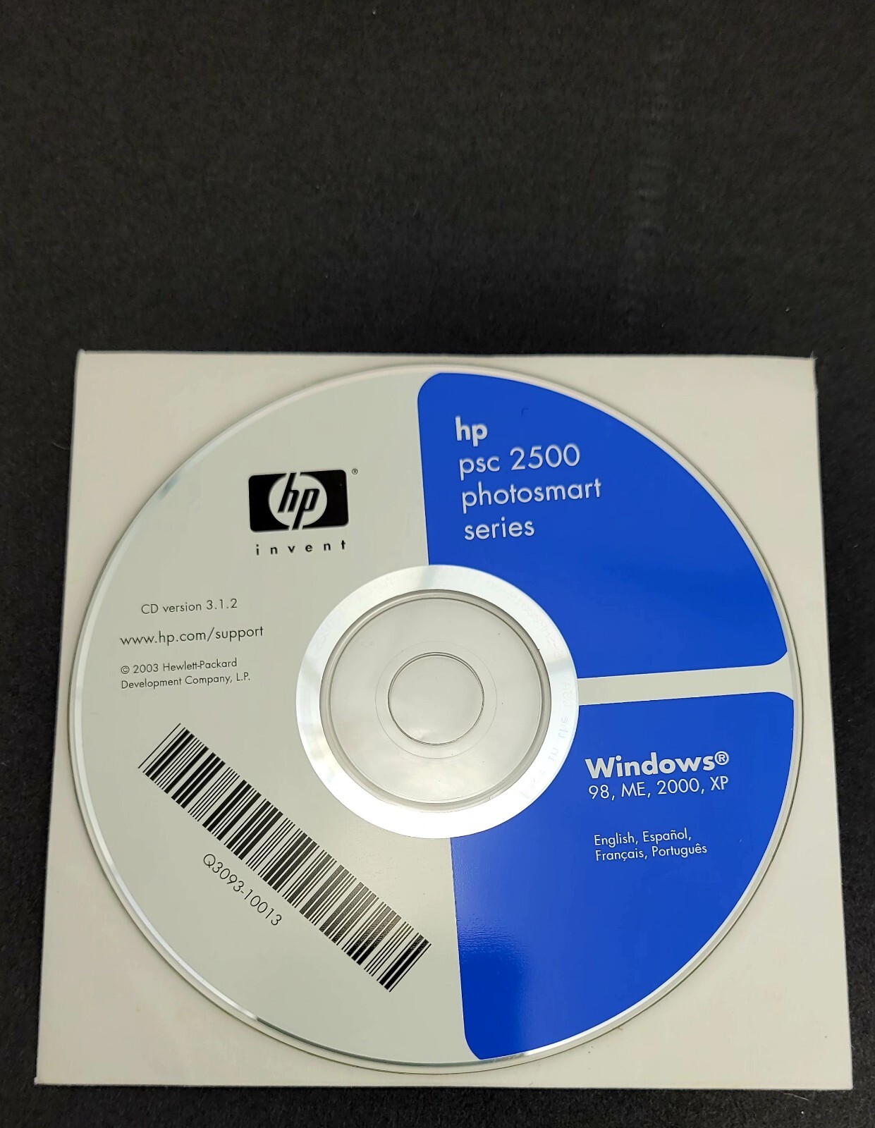 HP PSC 2500 Photosmart Series CDs 2003 Versions 6.2.1 & 3.1.2