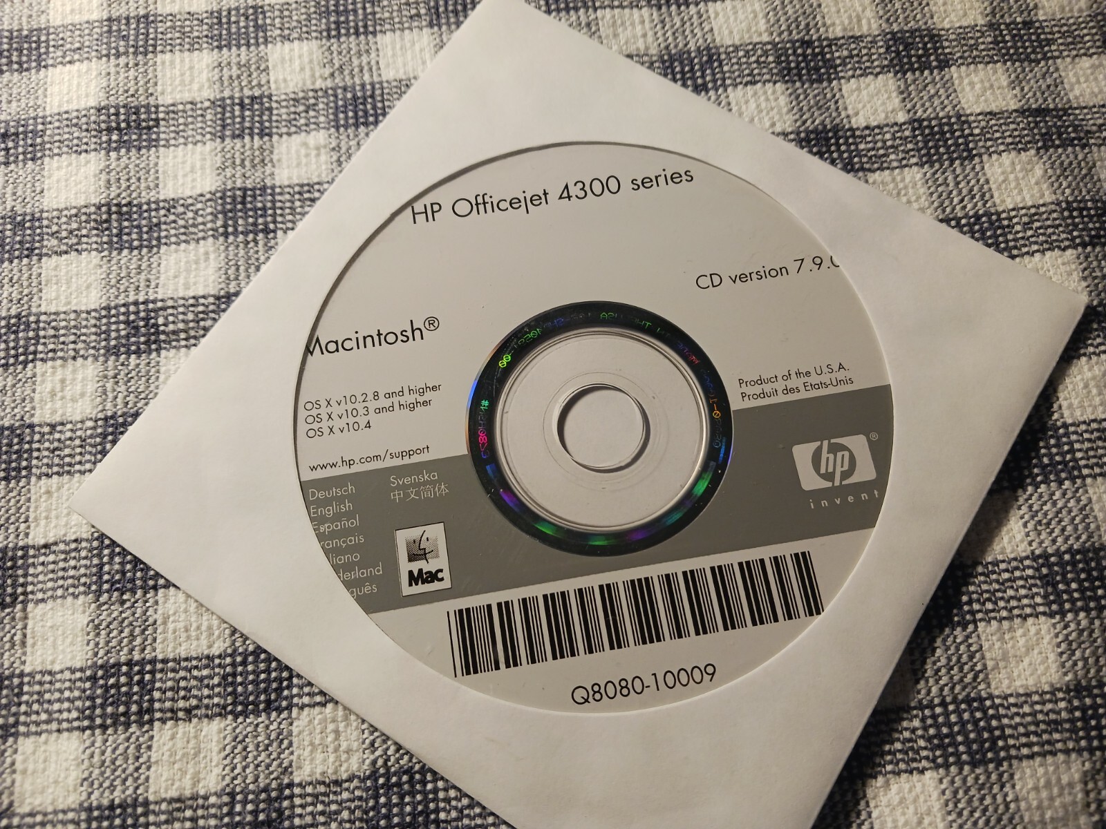 HP Officejet 4300 Series Macintosh Printer Driver Software CD