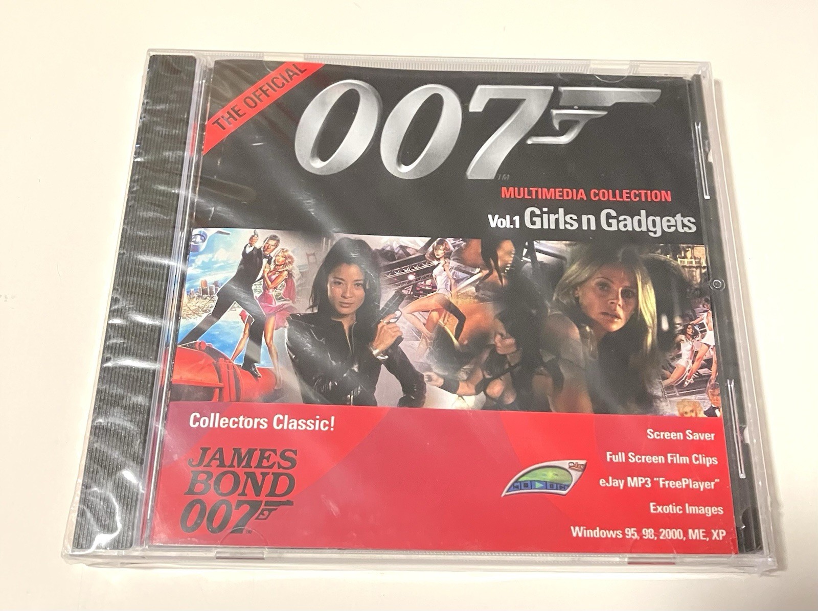 James Bond 007 Multimedia Screen Savers CD Girls Gadgets WinXP RARE New Sealed