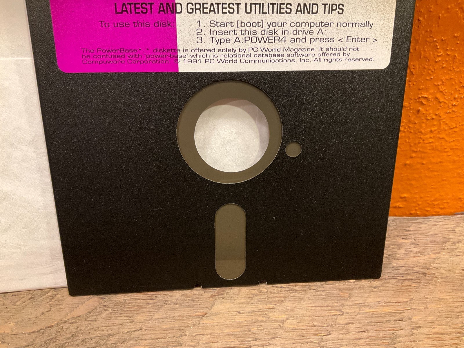 PC World’s PowerBase Volume IV • 5.25 Floppy Disk 1991 Utilities & Tips Vintage