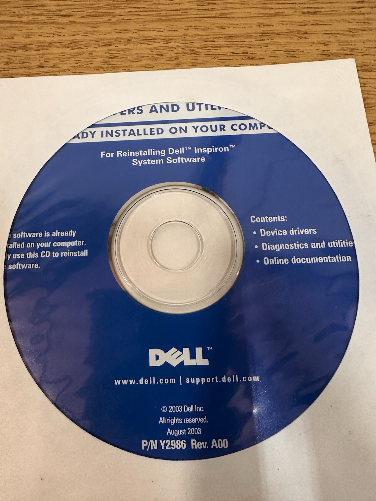 Lot Of 4 Dell Application, Drivers And Tools, Operating System And Inter Video