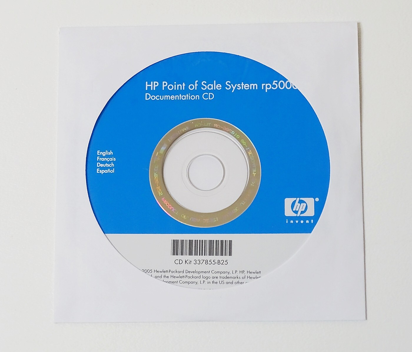 HP Point Of Sale System rp5000 Setup Documentation Driver CD Disc