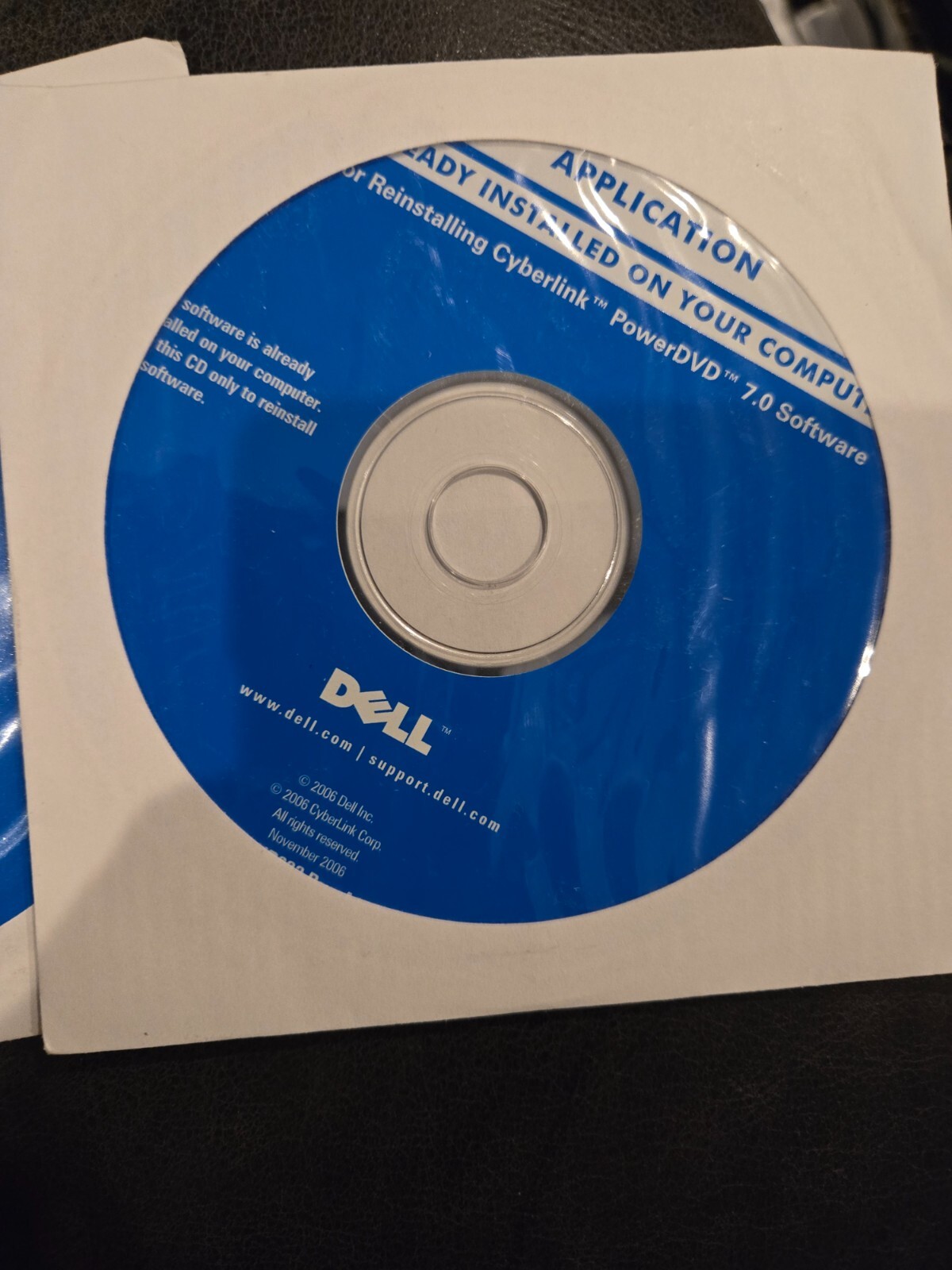 Dell CyberLink PowerDVD Software Disc For Reinstalling Brand New Factory Sealed