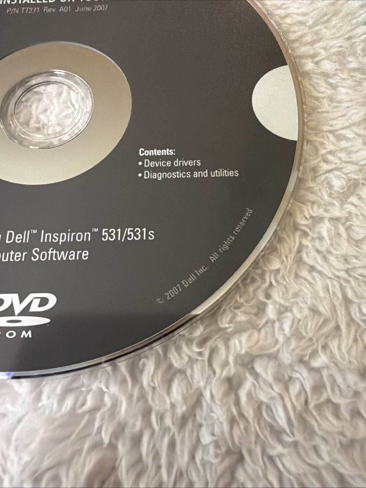 Dell Drivers & Utilities Reinstalling Inspiron 531/531s Vtg PC CD ROM Software