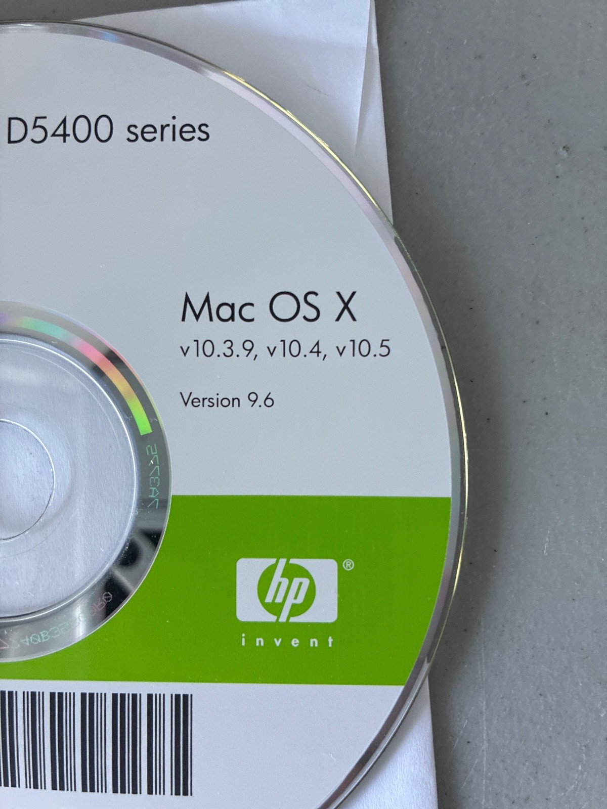 HP Photosmart D5400 Series Software Windows 10.0.3 MAC v 9.6 2008