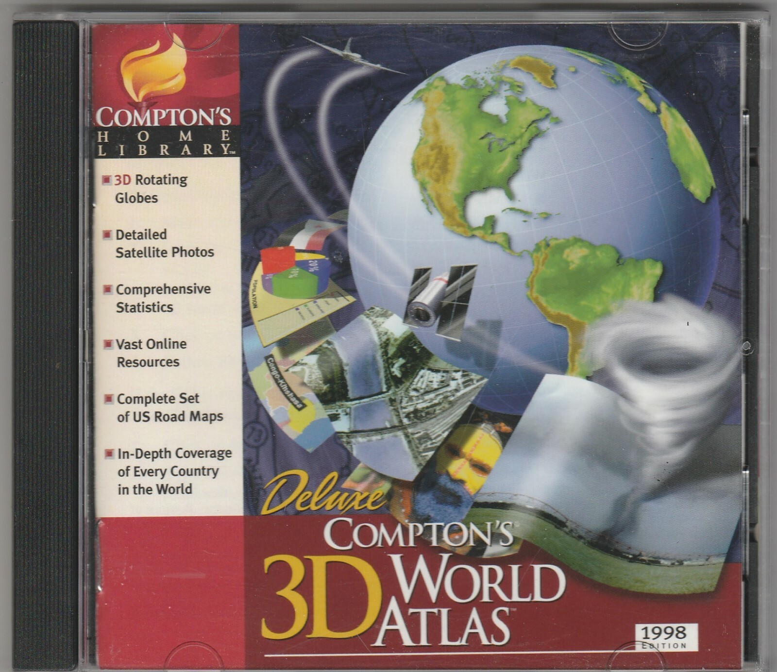 Deluxe Compton’s 3D World Atlas 1998 Edition ~ CD-ROM