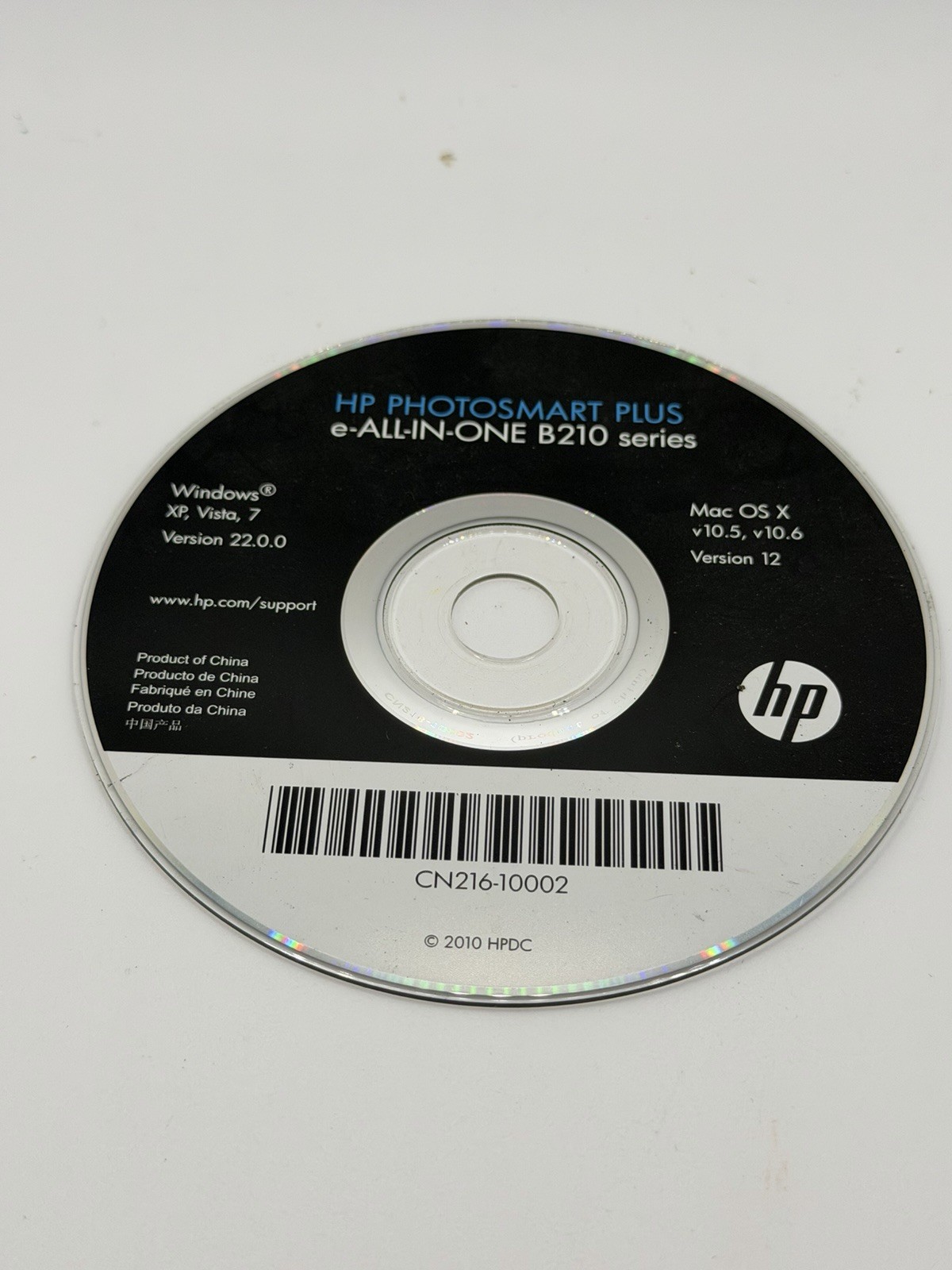 HP Photosmart Plus All-In-One B210 Series Printer Install CD Windows 7 XP Vista