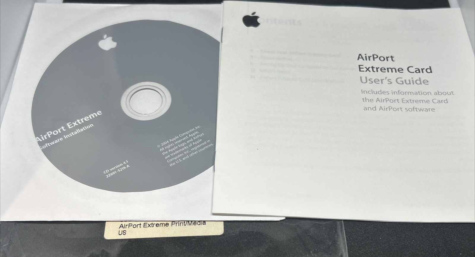 Apple AirPort Extreme Card User’s Guide & Software Installation CD Vr. 4.1 New