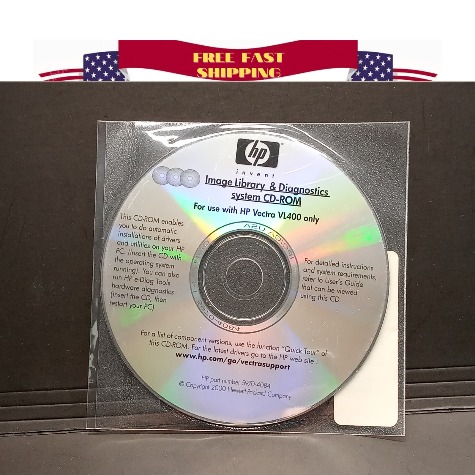 HP 5970-4084 VECTRA VL400 DRIVERS & UTILITIES IMAGE LIBRARY & DIAGNOSTIC CD-ROM
