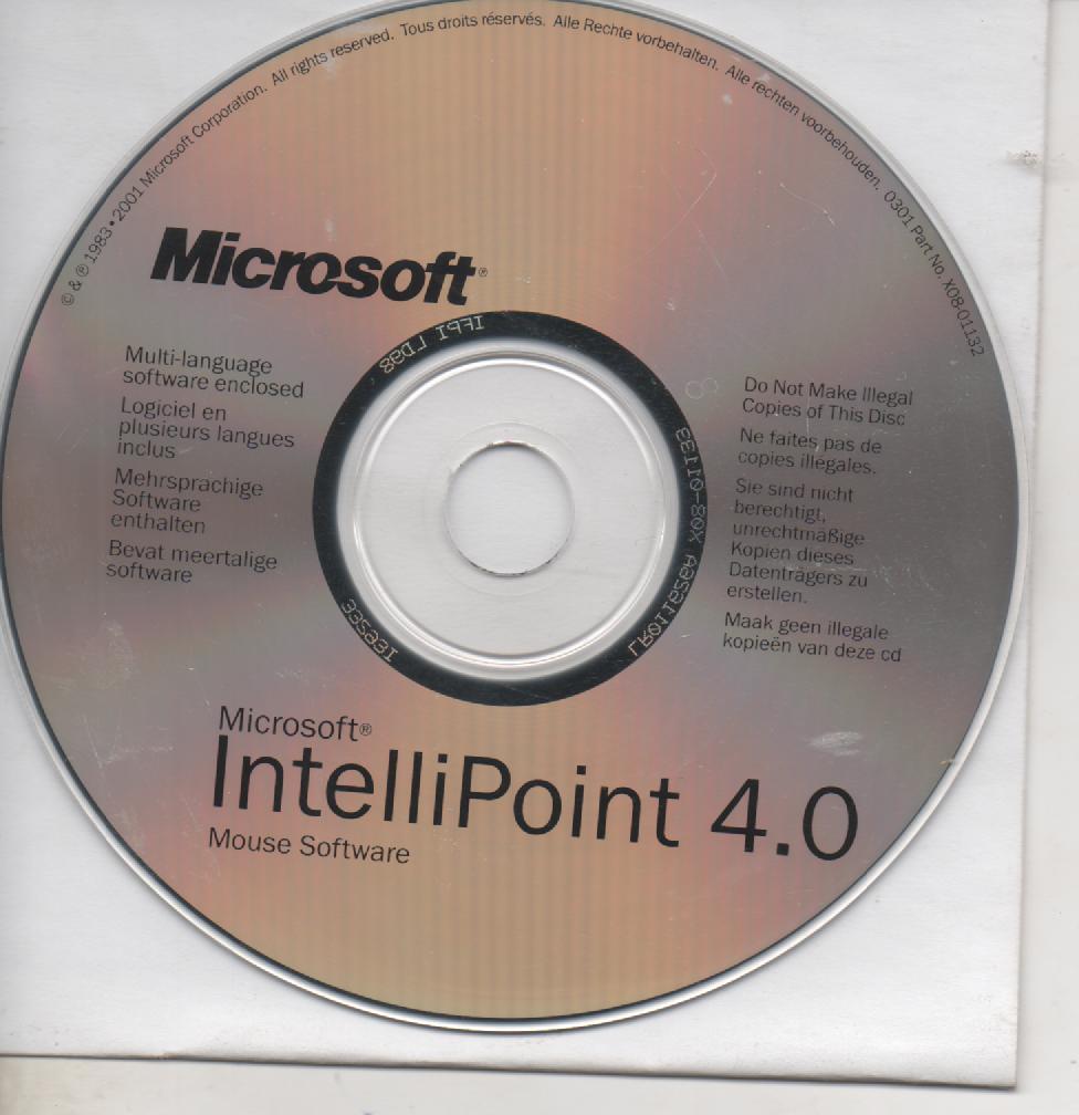 MICROSOFT INTELLIPOINT 4.0 MOUSE SOFTWARE –