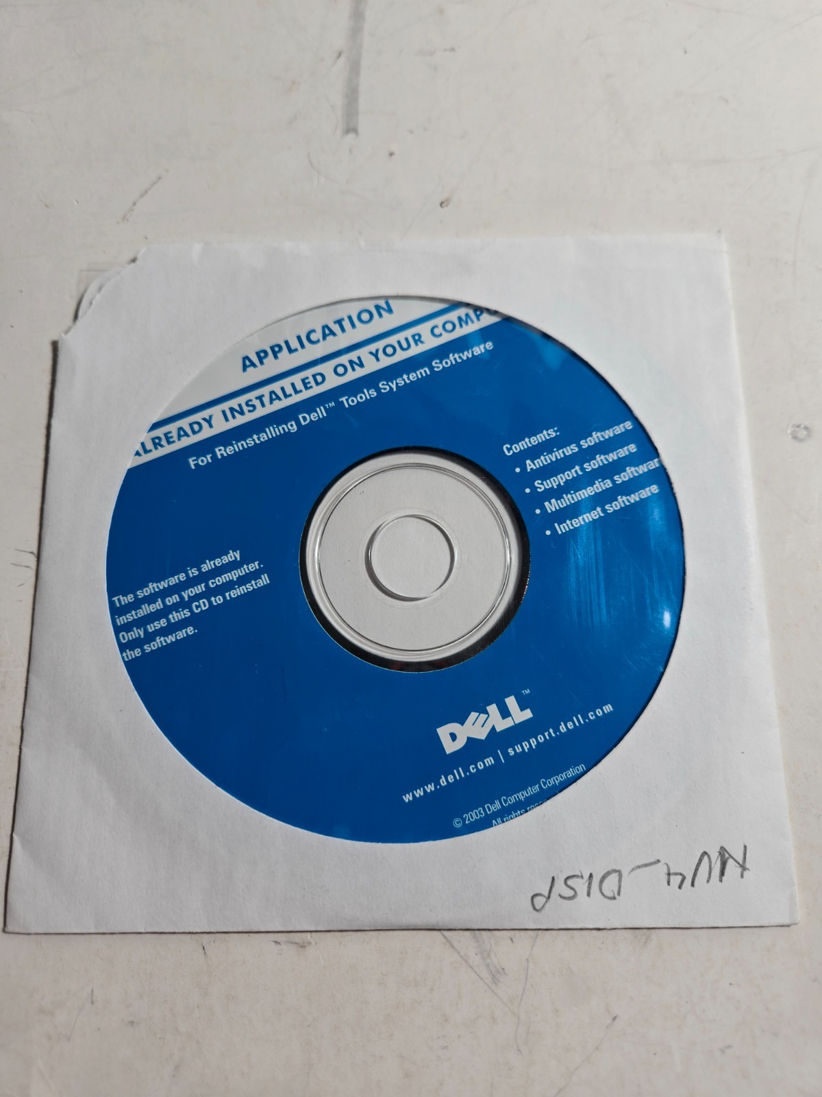 Dell Reinstalling Tools System Software CD P/N OP0326 – OEM Disc Only – Clean
