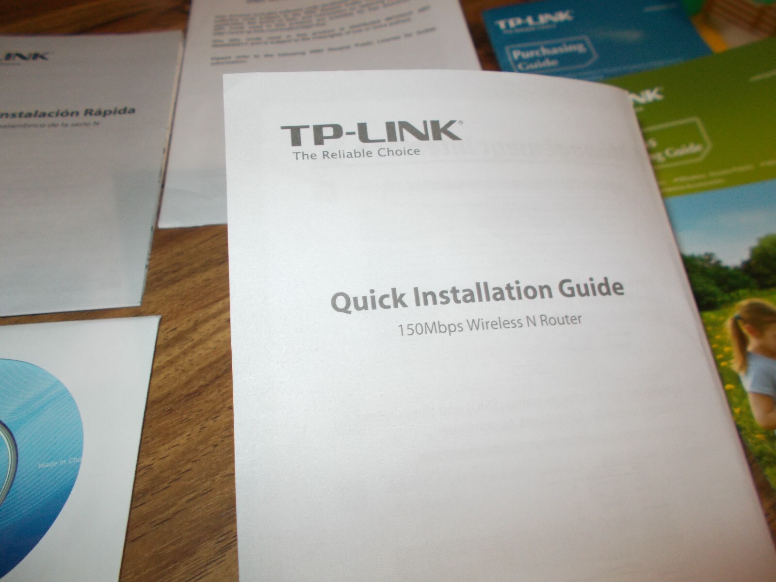 TP – LINK RESOURCE CD – #CD060A12 FOR WIRELESS N ROUTER ONLY + QUICK INST. GUIDE