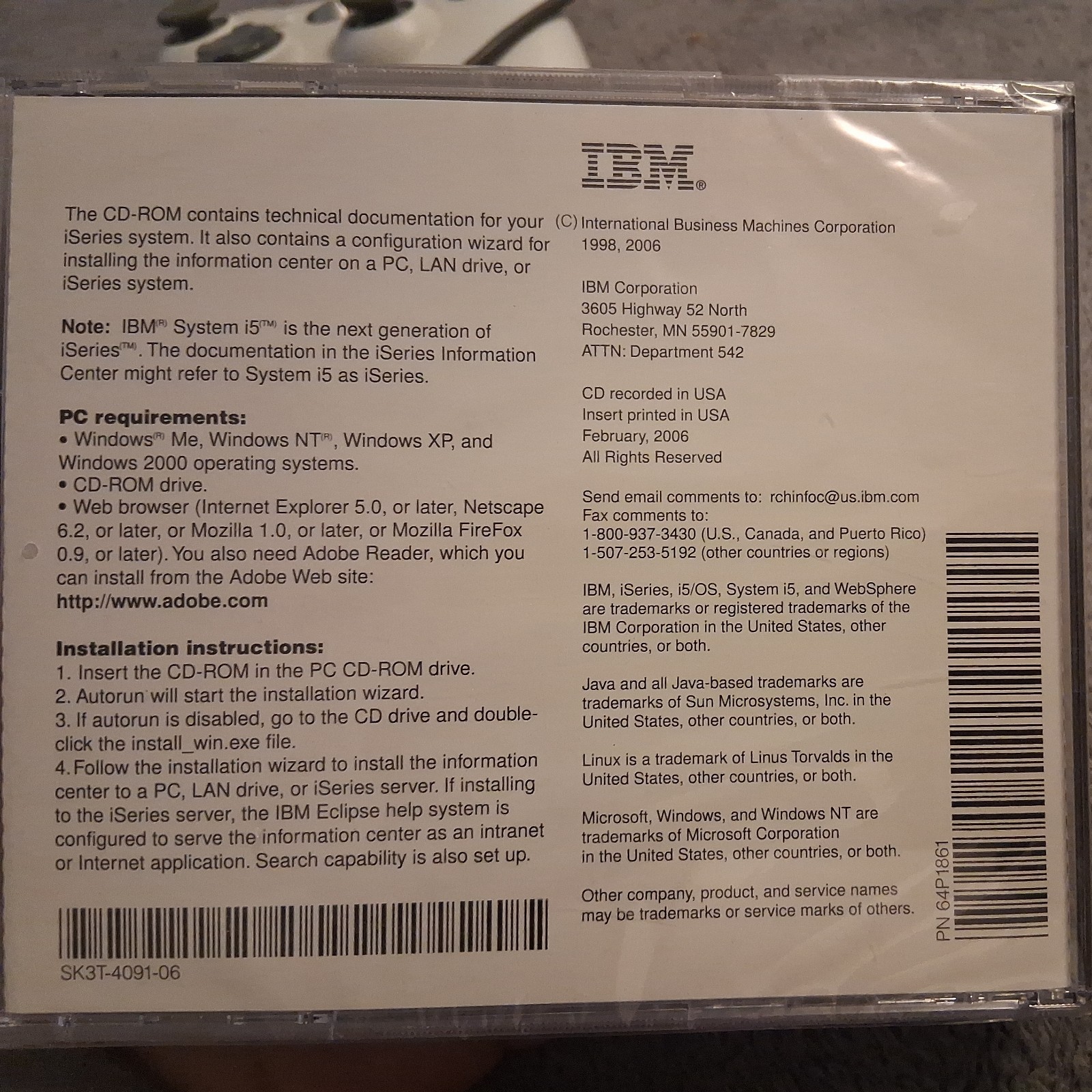 IBM Systems iSeries Information Center – Versione 5 Release 4 SK2T8428-06 Nuovo