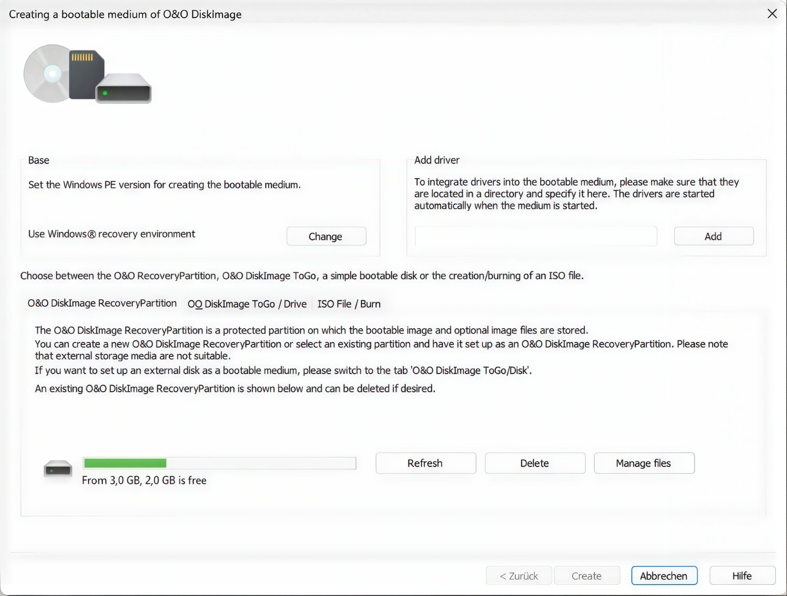 O&O DiskImage Server Edition Bootable DVD/USB