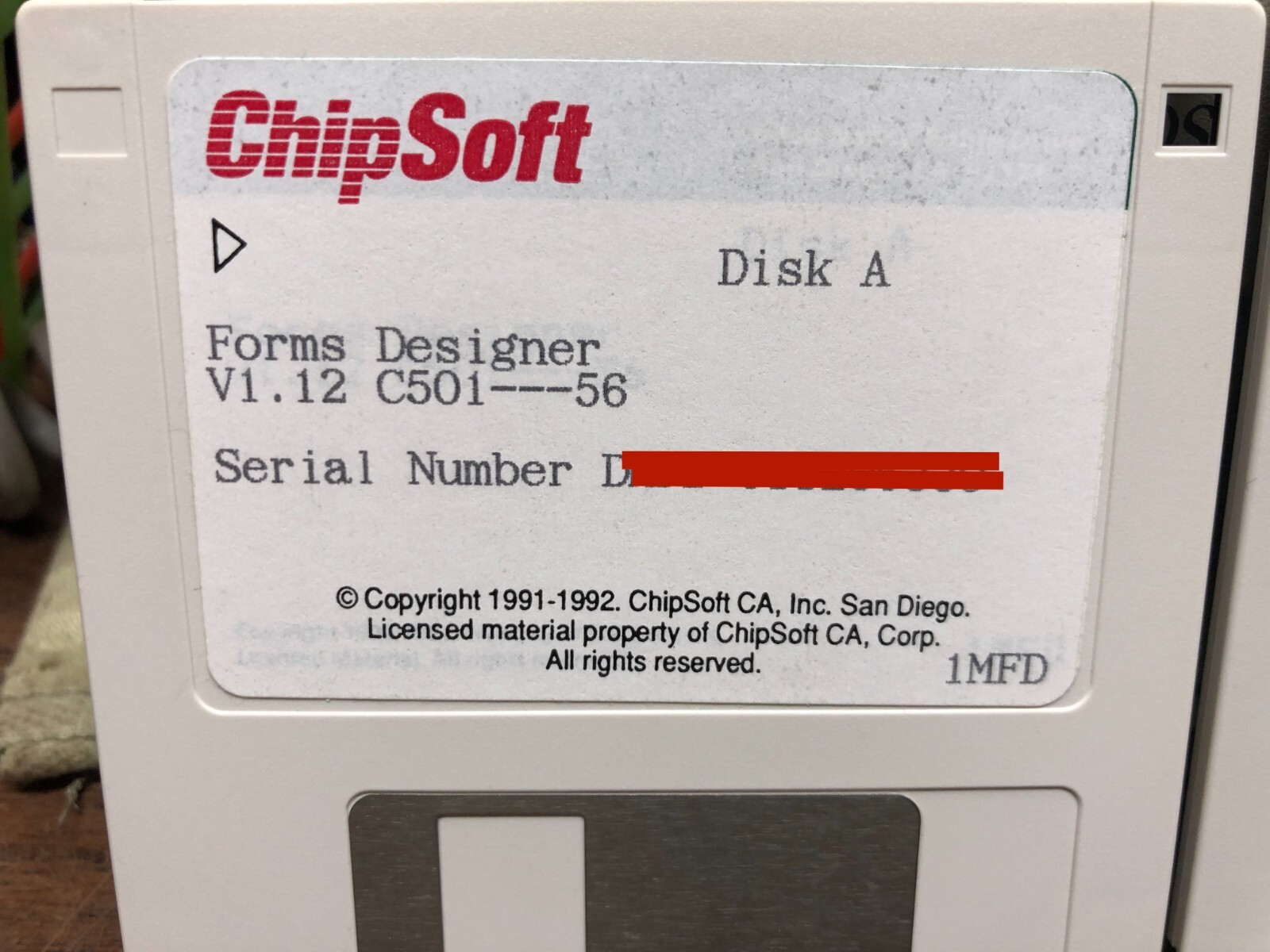 ChipSoft for Macintosh Software 3-1/2″ disks – vintage Mac software