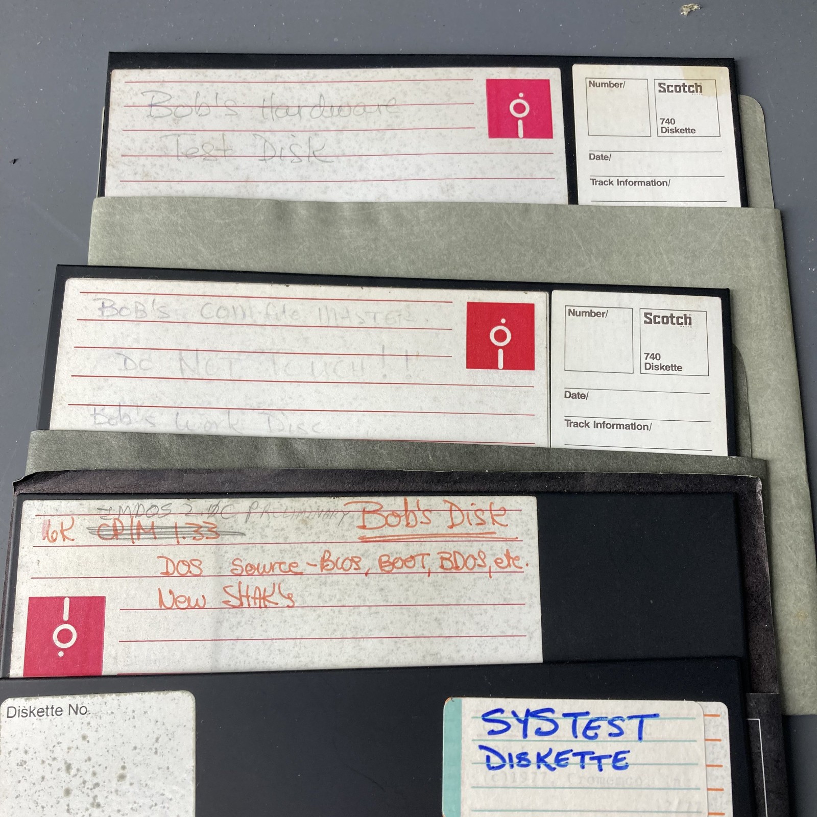Lot of 5 Testing Software IT Diagnostic 8 Inch Floppy Diskette 70s 80s Cromemco