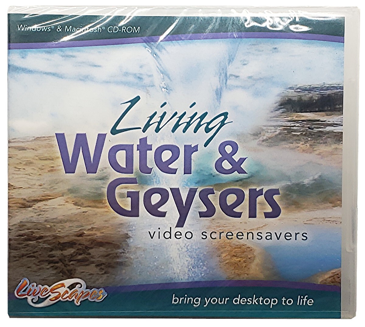 Living Water & Geysers Video Screensavers PC Software Sealed New