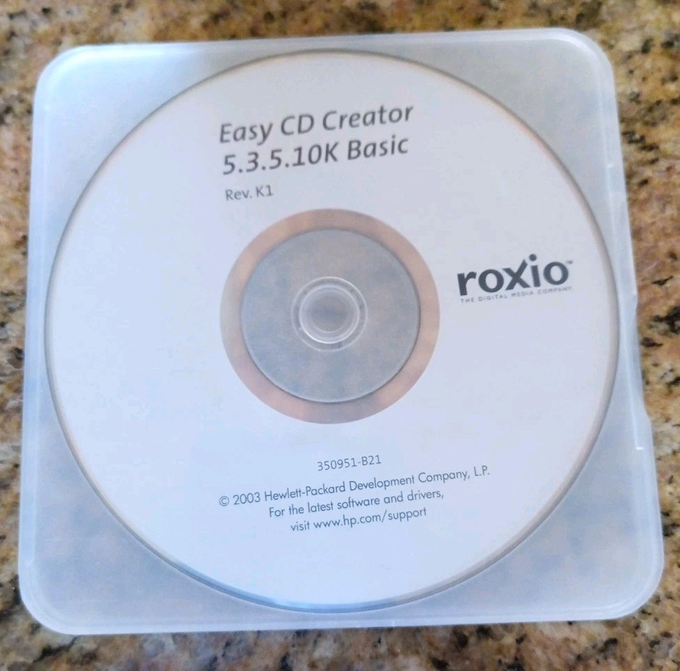 CD-ROM Roxio Creator – 2003. Ver. 5.3.5.10k Basic. Rev. K1 Acceptable Condition