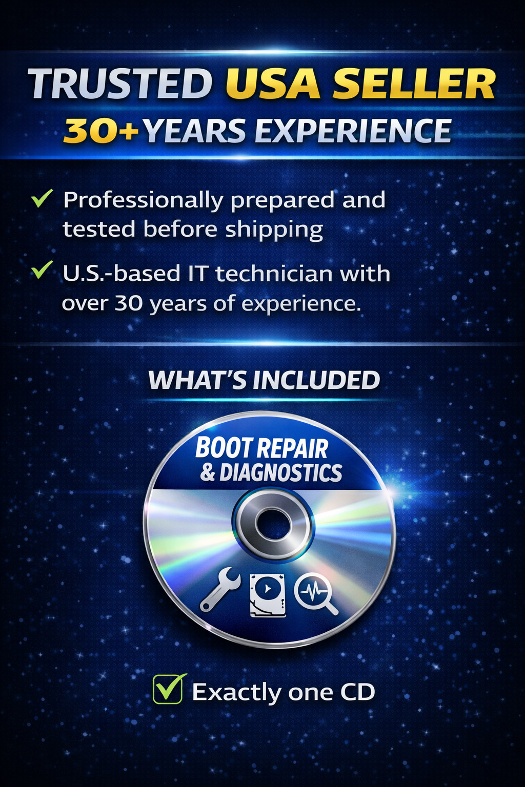 Windows Boot Repair Recovery CD – Hard Drive Fix, Restore & Diagnostics Tool