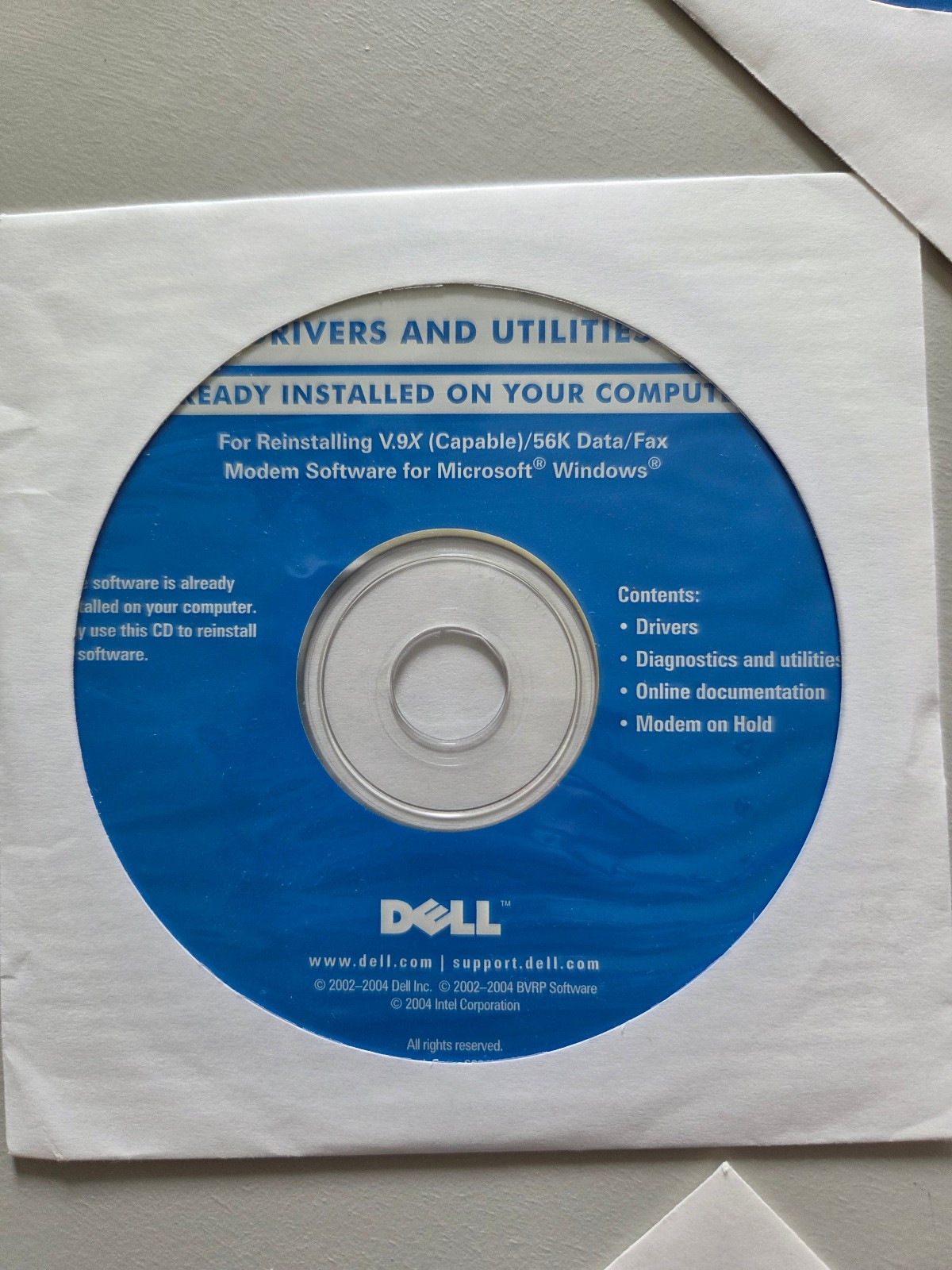 Dell Dimension Drivers and Utilities, MS Windows XP Home Edition