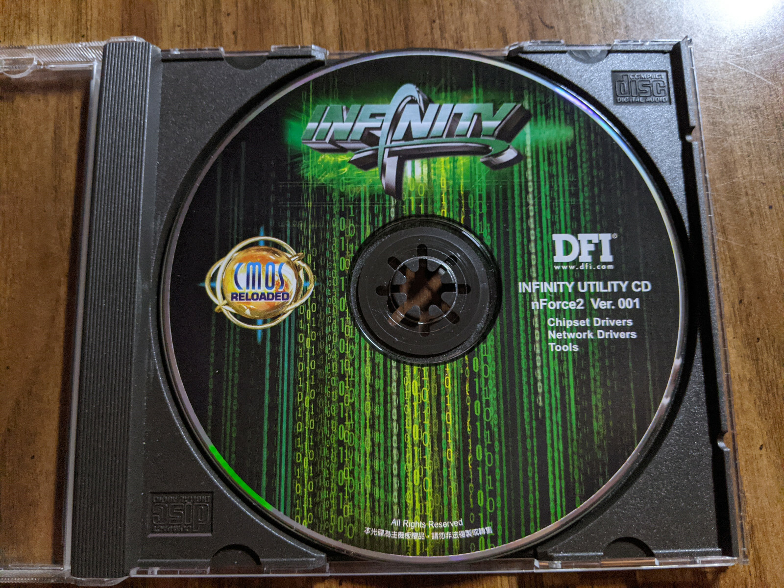 DFI NFII Ultra Infinity motherboard drivers CD