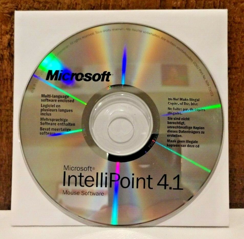 Microsoft IntelliPoint 4.1 Mouse Software Disc