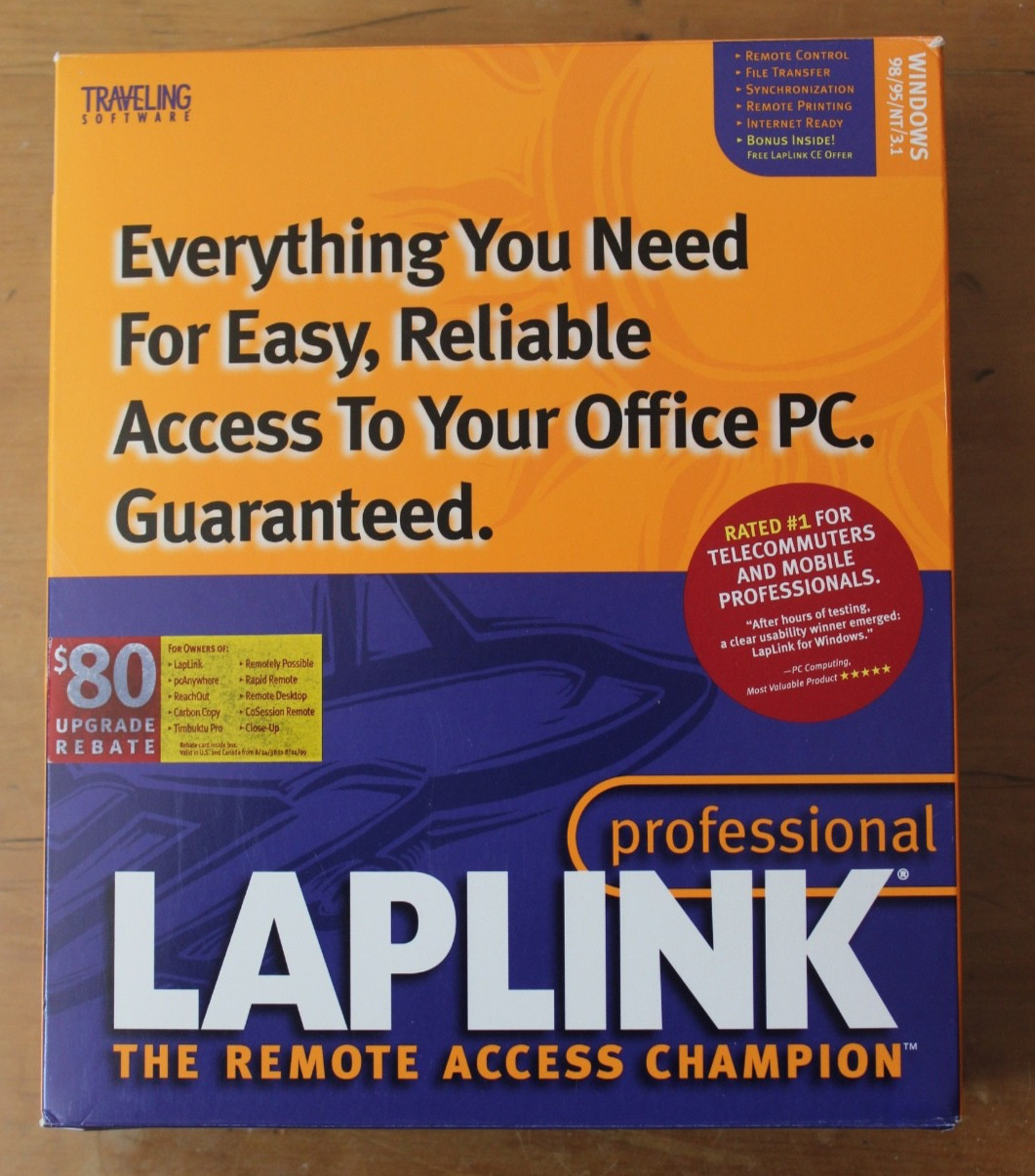 Vintage Professional LapLink For Remote Access For Windows 95/98/NT/3.1 – In Box