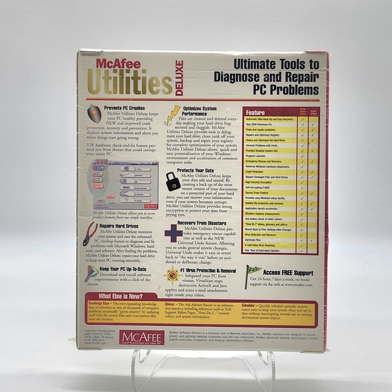 McAfee Utilities Deluxe Factory Sealed Win 95 98 VirusScan Y2K Big Box