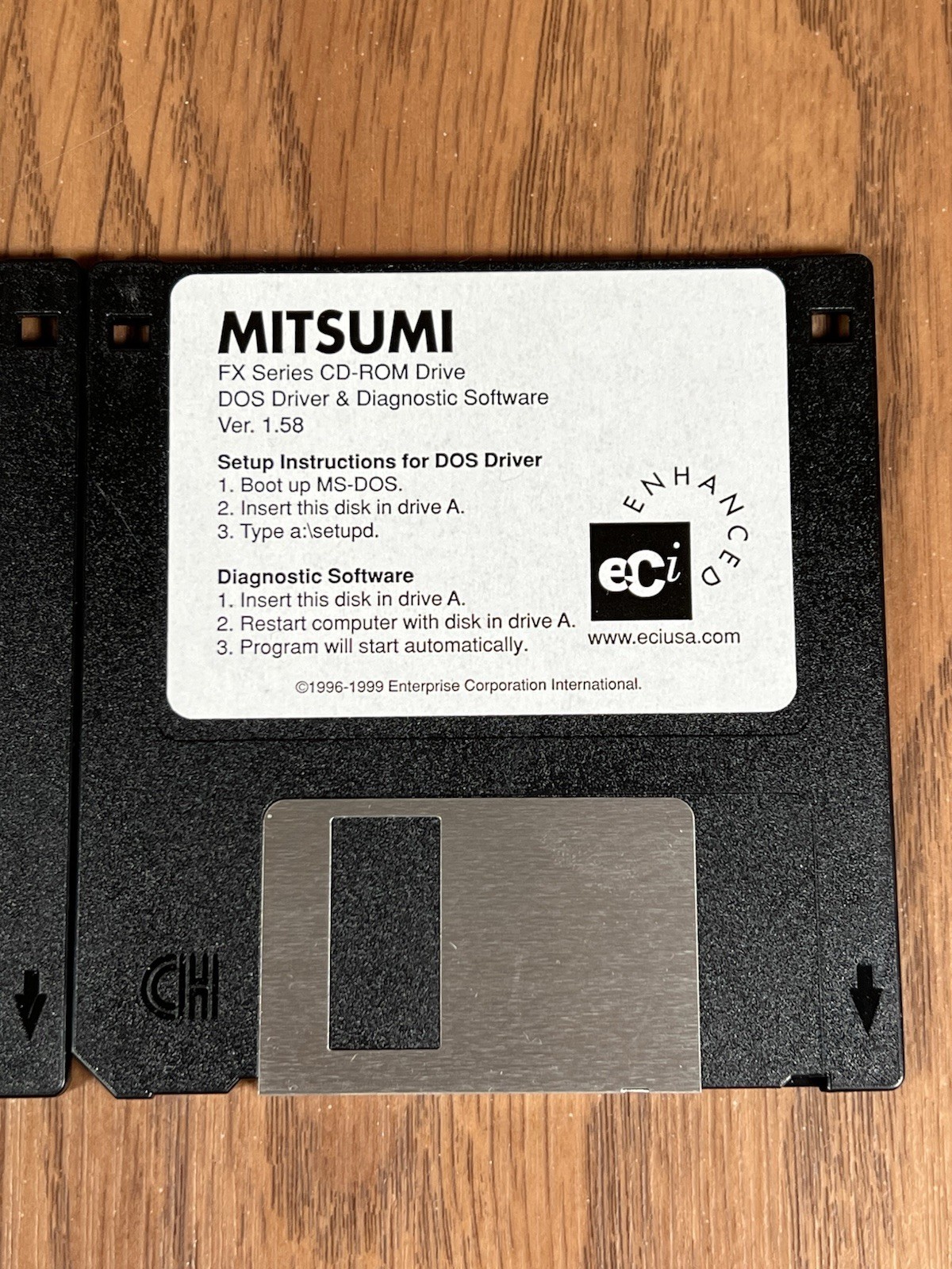 MITSUMI FX Series CD-ROM Drive DOS Driver & Diagnostic Software Ver. 1.58