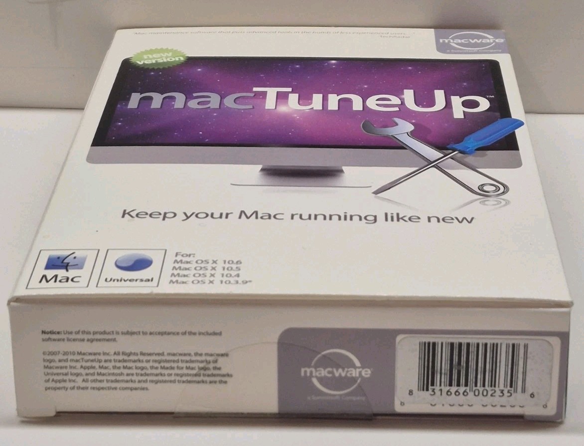 Macware MacTuneUp 3.6.1 For Mac OS X 10.3.9 – 10.6 LNOB