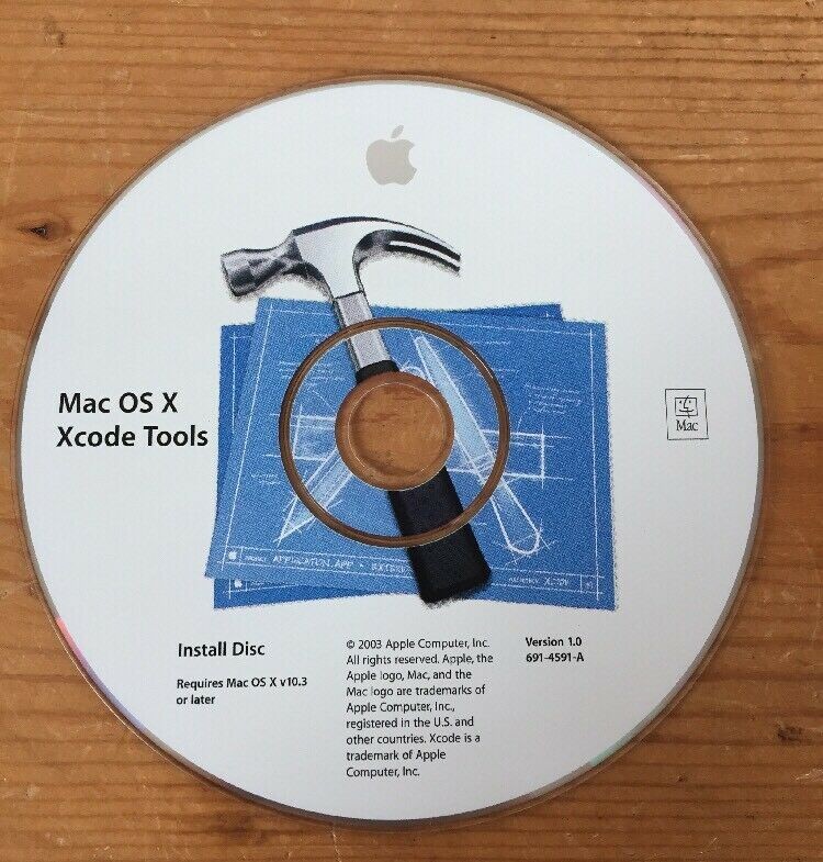 2003 Mac Macintosh OS X 10.3 Xcode Tools Software Install CD Disc Version 1.0