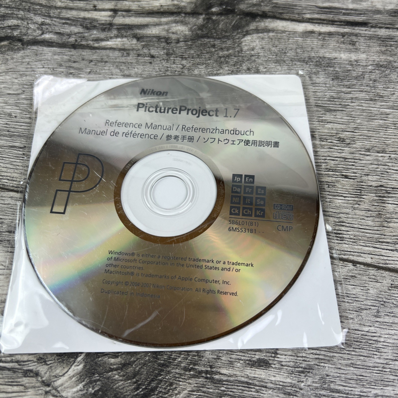 Nikon Picture Project 1.7 Windows & Mac CD-Rom & Reference Manual Disc – 2 Discs