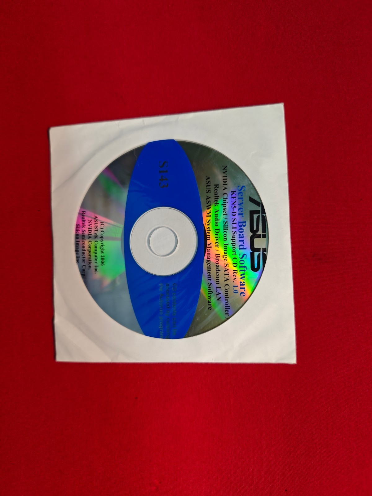ASUS KFN5-D SLI Motherboard Drivers Installation Disk CD Rev.1,0 S143