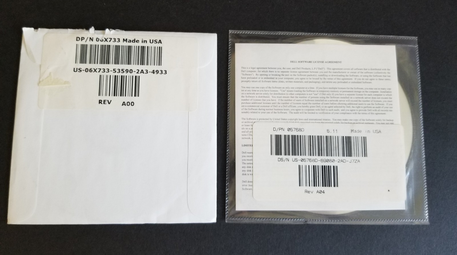 Vintage – 2 CDs – Dell Re-installing Software, Driver & Utilities
