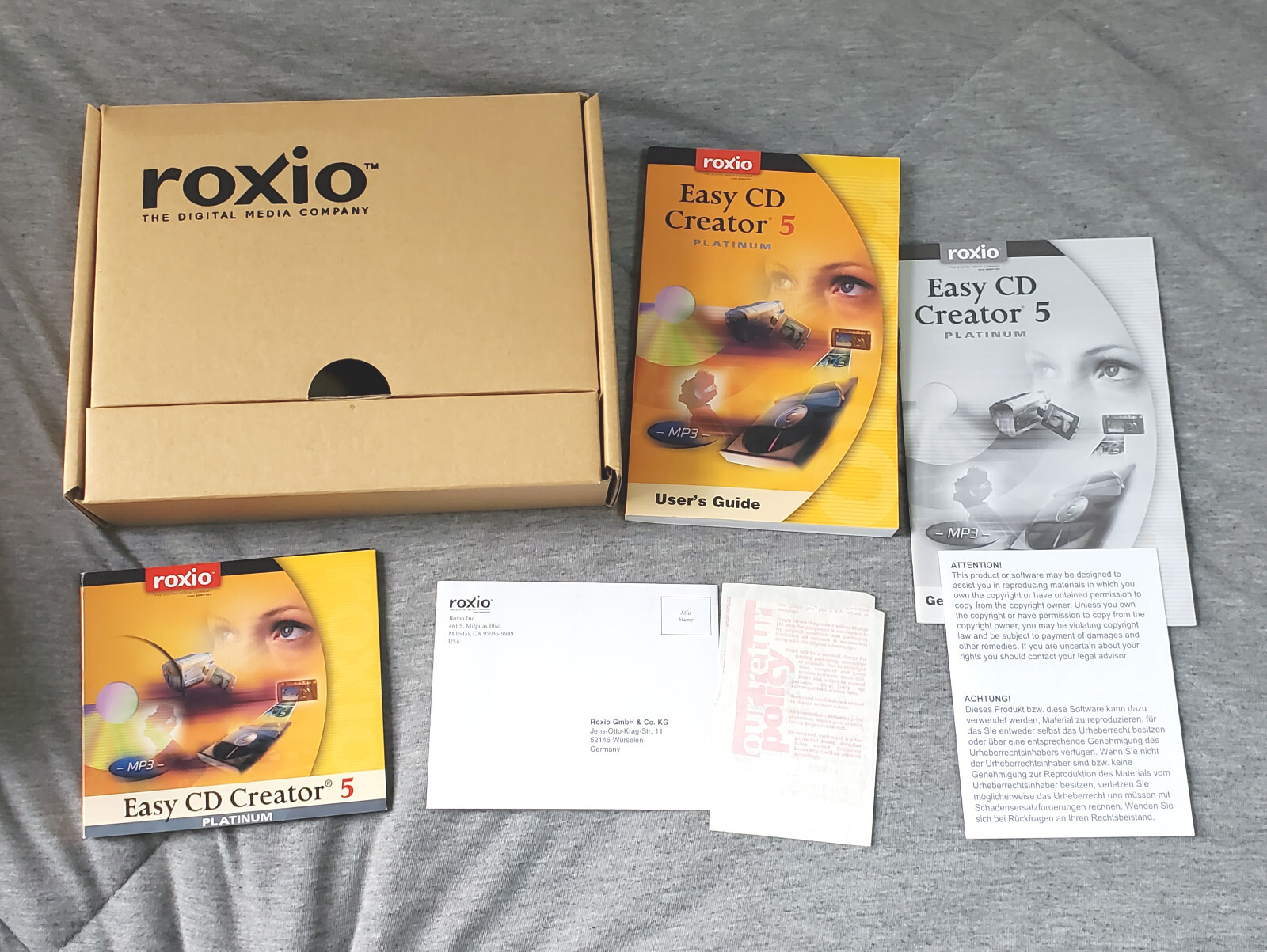Vintage big box PC software – Roxio Easy CD Creator 5 – disc burning