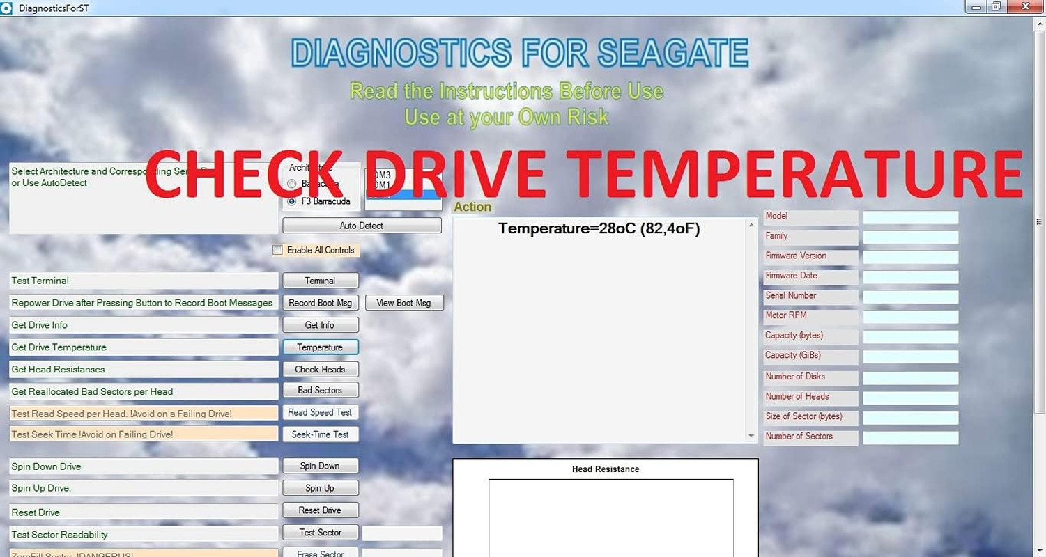 Diagnostics for Seagate Dfs Data Recovery USB Tool Kit. Compatible with Seagate