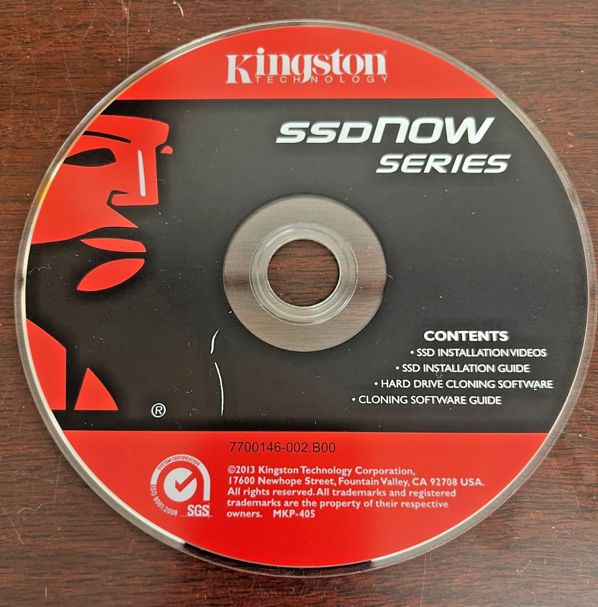 Kingston SSDNow Series Installation & Cloning Software OEM Disc MKF‑085