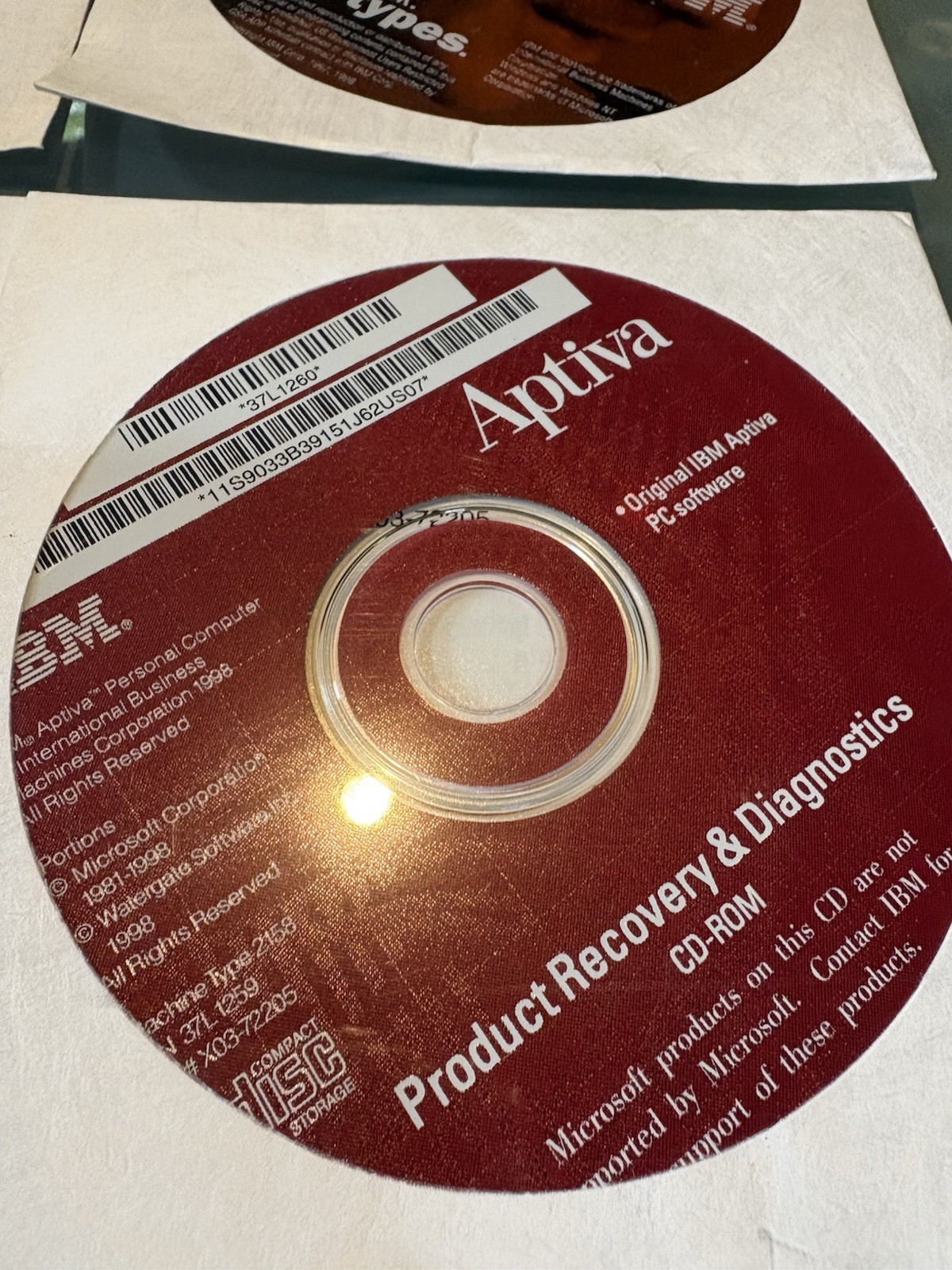 IBM Aptiva Product Recovery CD