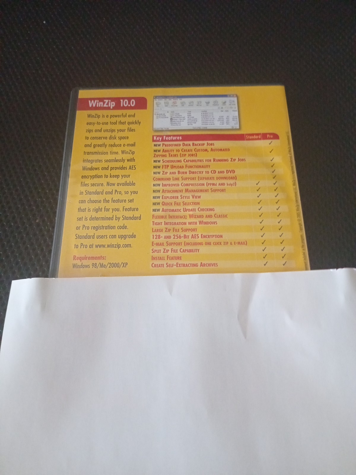 Winzip 10 Standard And Pro Comes With Disc And Key