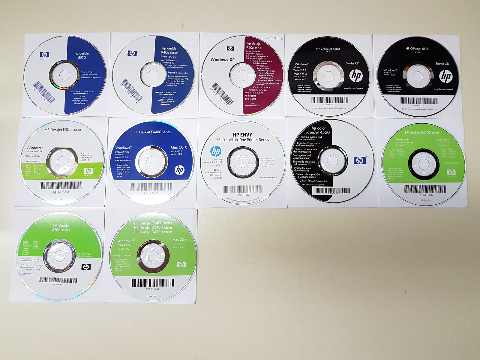 Choose 1 / HP LaserJet OfficeJet PSC Envy PhotoSmart DeskJet printer / Driver CD