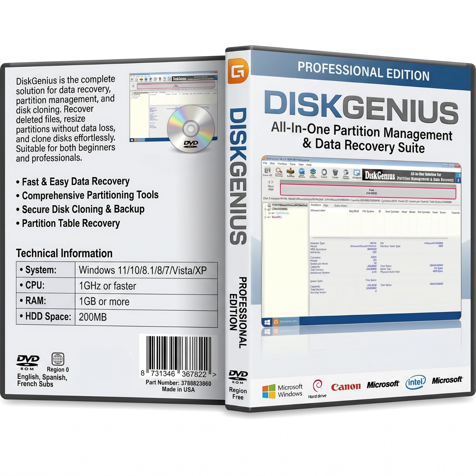DiskGenius Professional Bootable DVD/USB