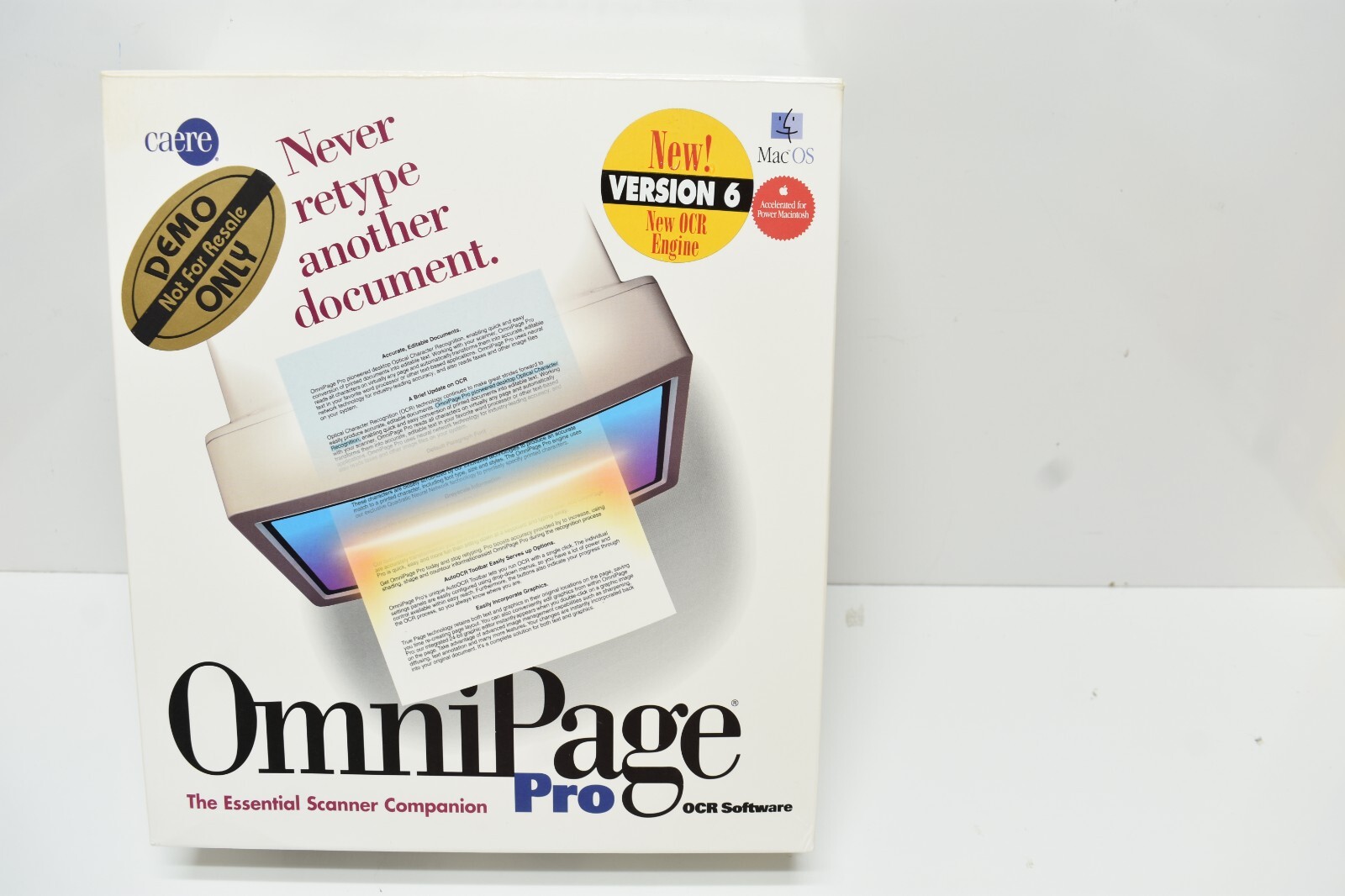 OmniPage Pro 6 Demo Essential Scanner Software Word Recognition 3.5 Floppy 1994
