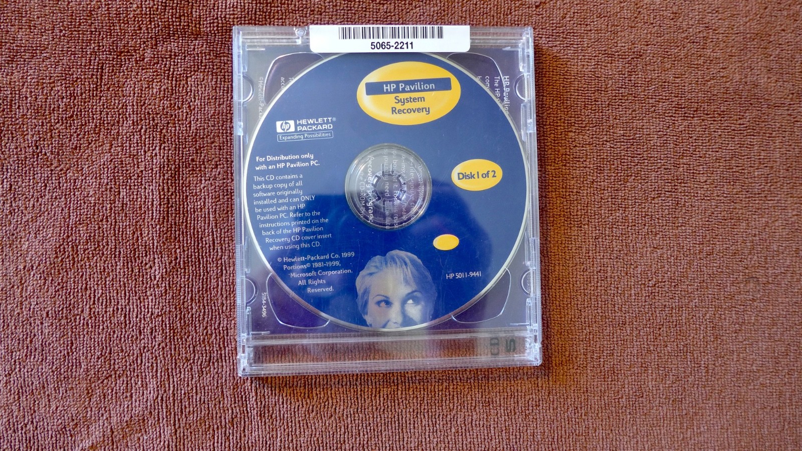 HP Pavilion Recovery 2 Set Disks Vintage 1999 (Used)