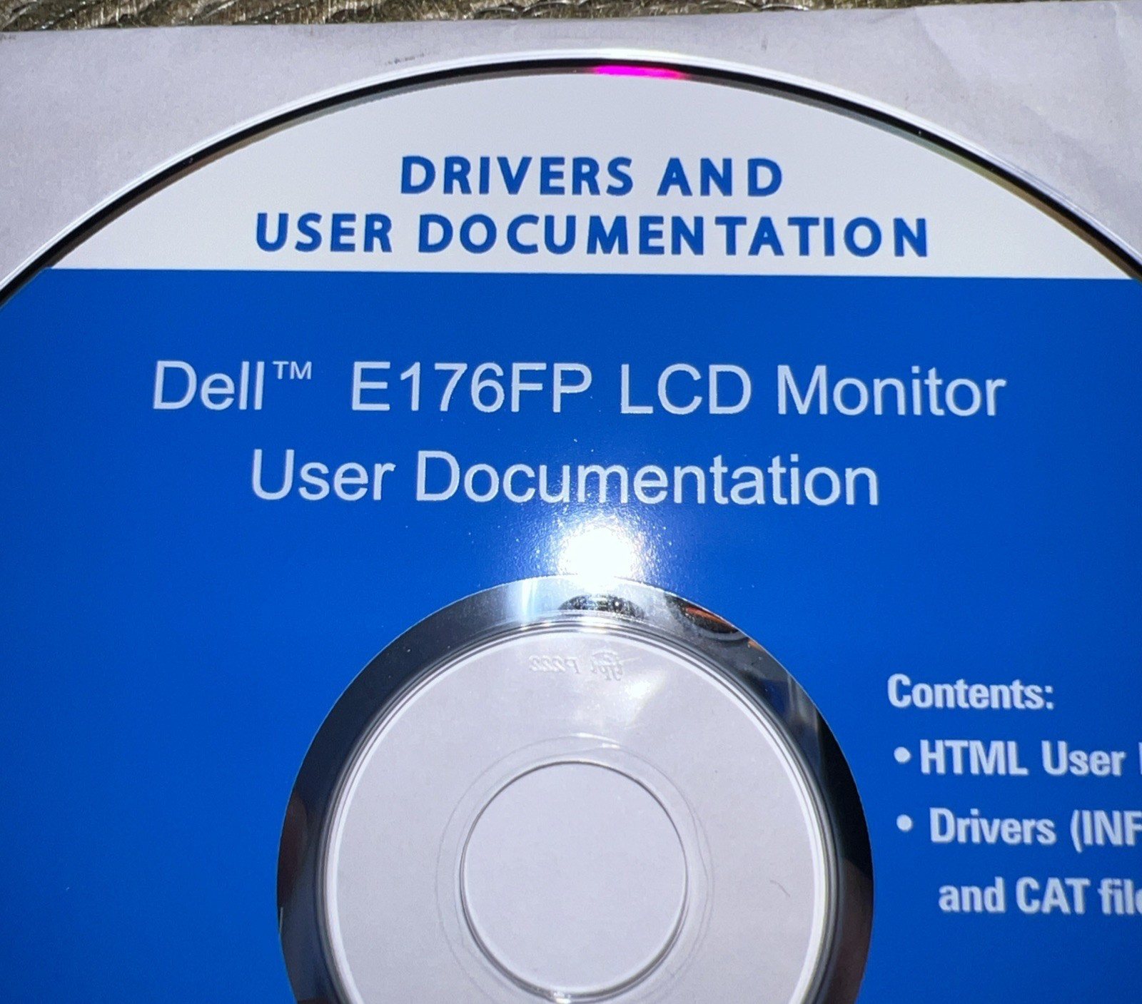 Drivers & User Documentation Dell E176FP Color Monitor Disc Only $1.99 Shipping